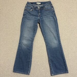Levis 529 Curvy Bootcut Jeans Medium Wash Blue Mid Rise Stretch Denim Size 27x30